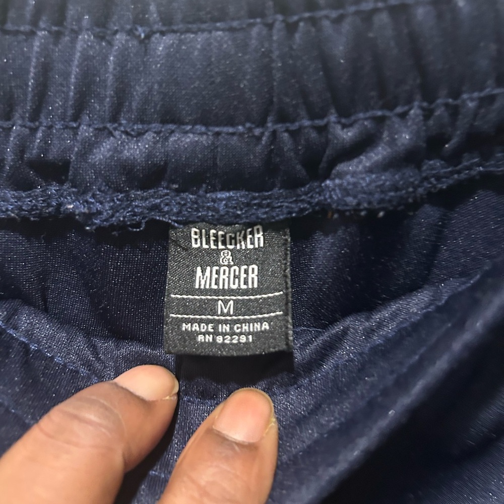 Men's Navy and White Joggers - Picture 3 of 5